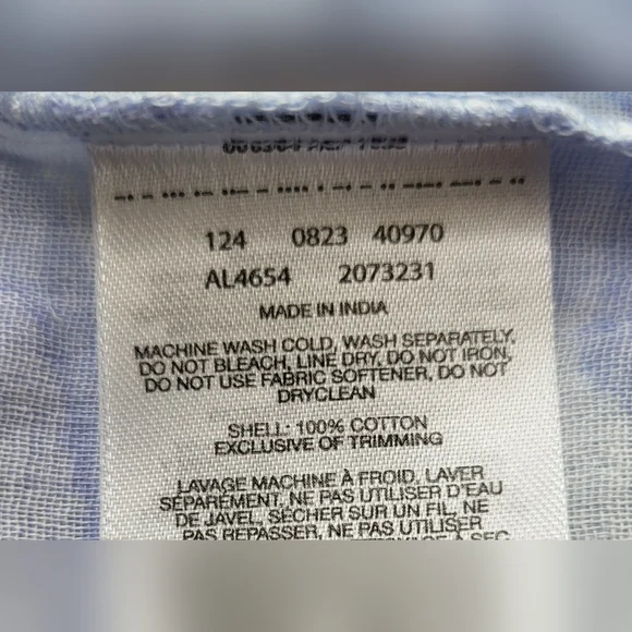 COLUMBIA Holly Hideaway Breezy Short Sleeve Top - Size L - Light Blue (NWT) - Picture 11 of 14